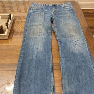 Bke Tyler 33R distressed bootcut jeans used condition.